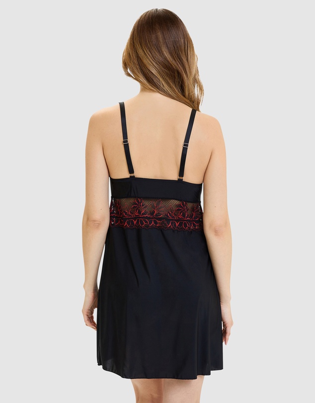Sans Complexe - Mélodie Short Lace Trim Chemise Nightdress