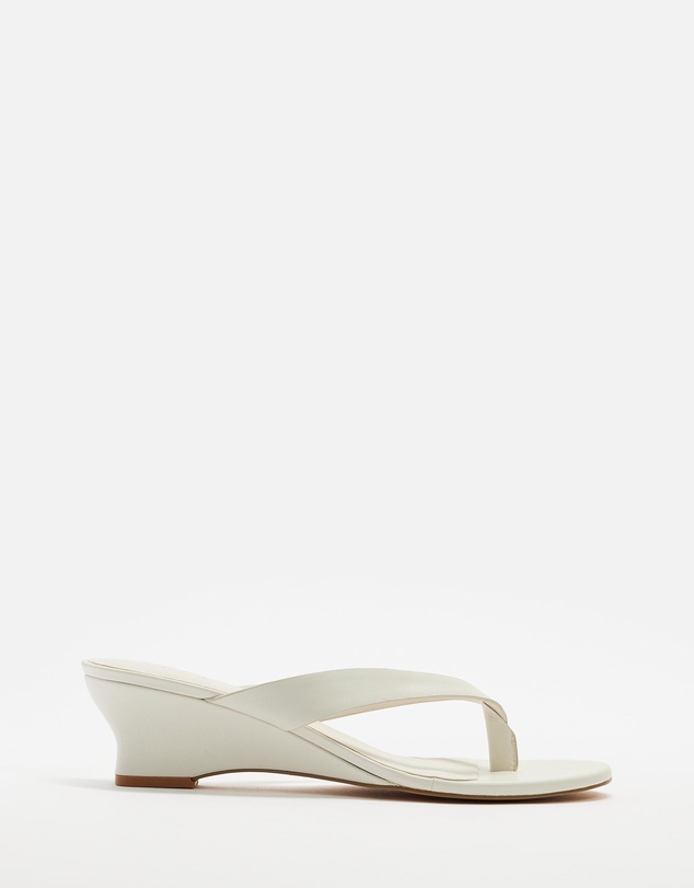 AERE - Leather Thong Wedge Heels