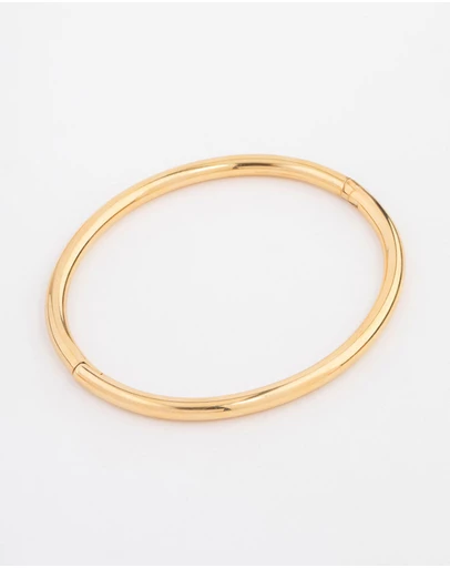 Lovisa - Waterproof Gold Plated Stainless Steel Simple Hinge Bracelet