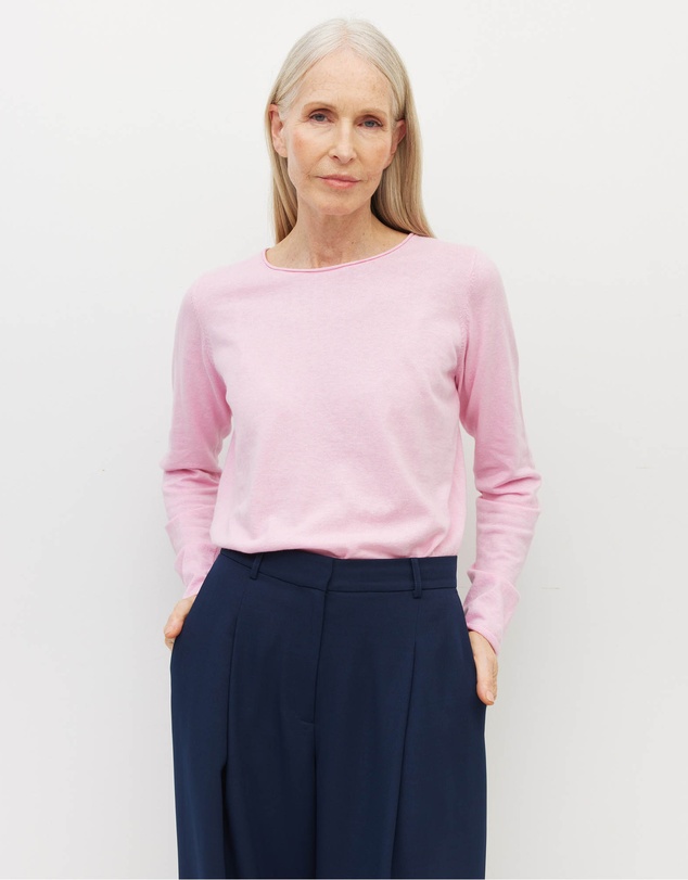 JH Lounge - JHL Crew L/S T (Fine Cotton Cashmere) Candy Marle
