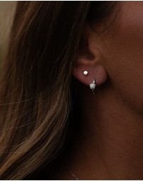 Ichu - Tiny Silver Dot Studs