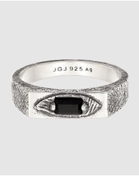 Haze & Glory - ICONIC EXCLUSIVE - Ring Men Signet Onyx Gemstone 925 Sterling Silver