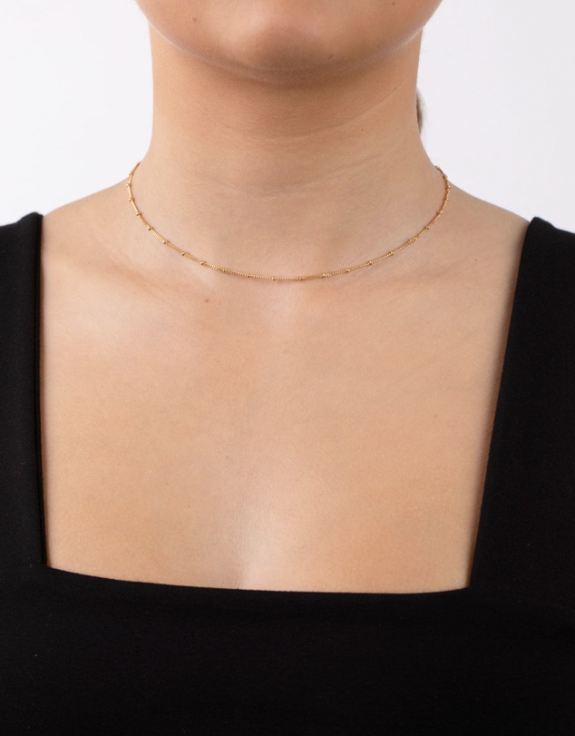 Lovisa - Gold Plated Sterling Silver Bead Chain Necklace