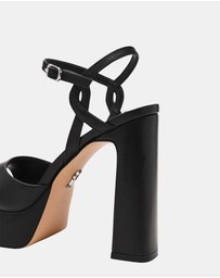 Steve Madden - Miliana Black Leather Heels