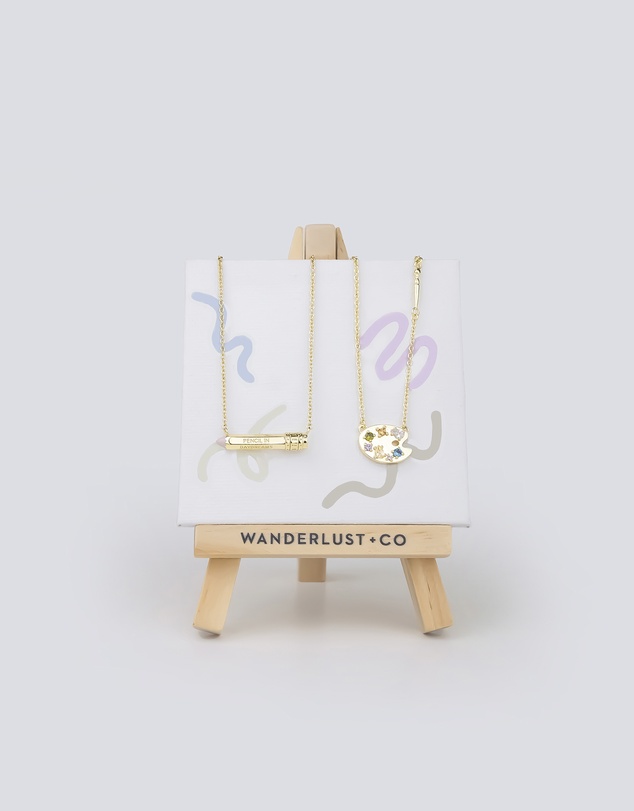 Wanderlust + Co - Color Pencil Gold Necklace