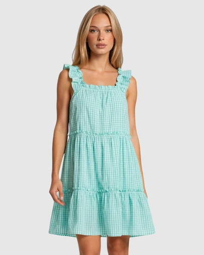 Sant And Abel - Women's Hepburn Gingham Mint Nightie