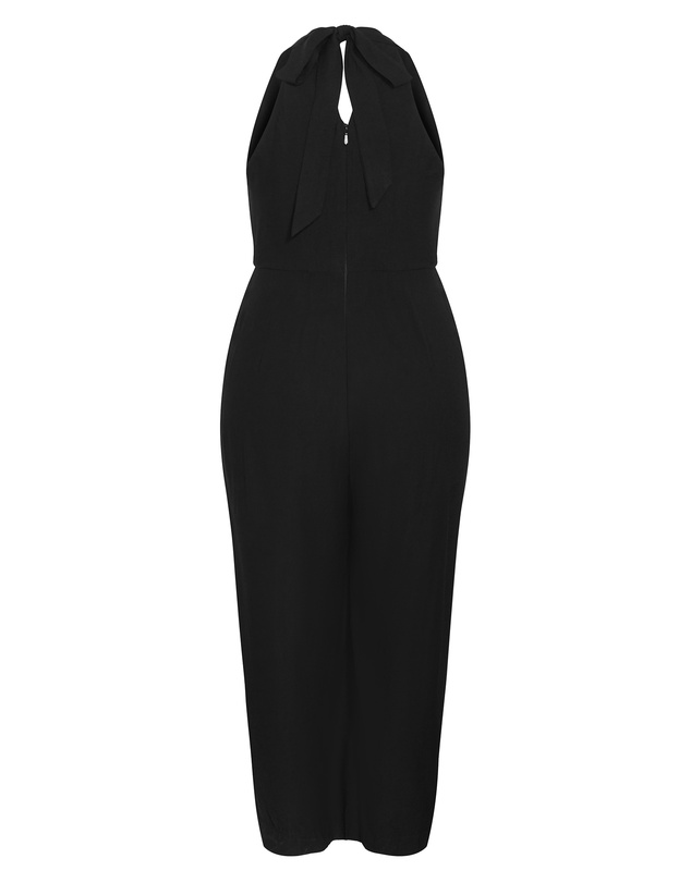 City Chic - Emelia Drape Front Jumpsuit