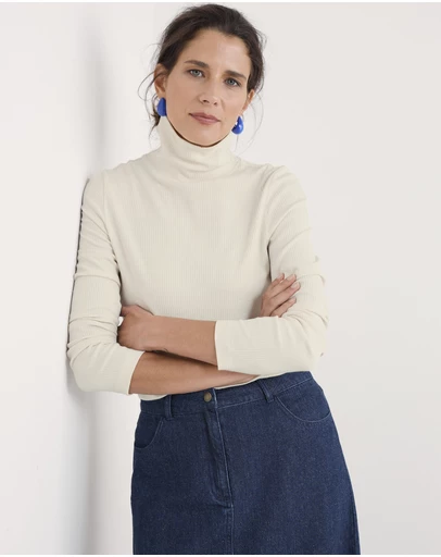 Seasalt - Seasalt Cornwall White Hazel Rib Top