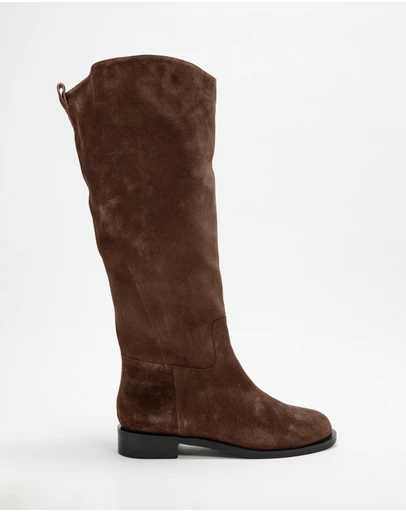 AERE - Knee High Suede Riding Boots