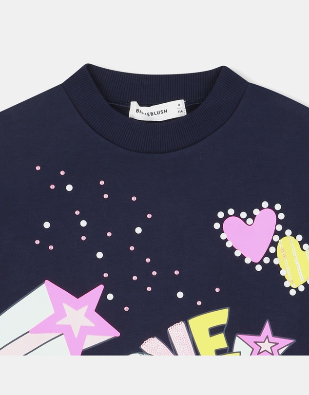 Billieblush - Love Crew Fleece Sweatshirt - Kids-Teens