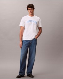 Calvin Klein Jeans - Terry Heritage Logo NYC Graphic Relaxed T-Shirt