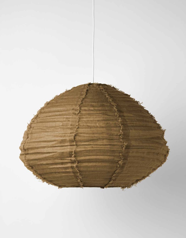 Aura Home - Cloud Fringed Linen Oval Pendant Shade