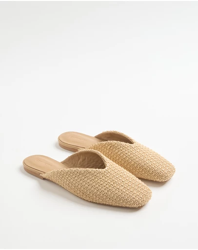 Commonry - Amara Raffia Slide