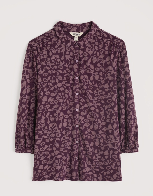 Seasalt - Seasalt Cornwall Purple 3/4 Embrace Shirt