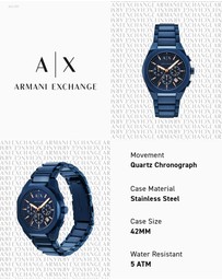 Armani Exchange - Blue Chronograph Watch