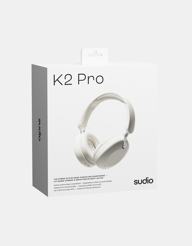 Sudio - K2 Pro - Over-Ear Hybrid ANC Headphones, Noise Cancelling, Dual Mic