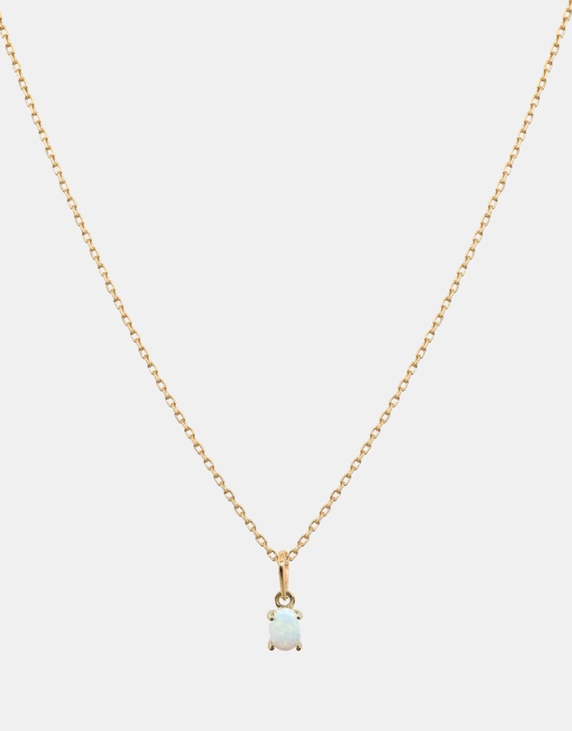 Luna Rae - Solid Gold - Opal Necklace