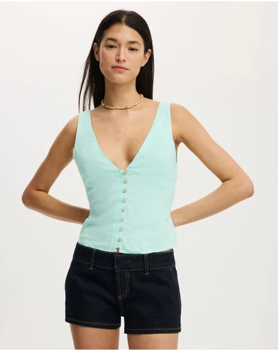 Cotton On - Haven Button Up Top