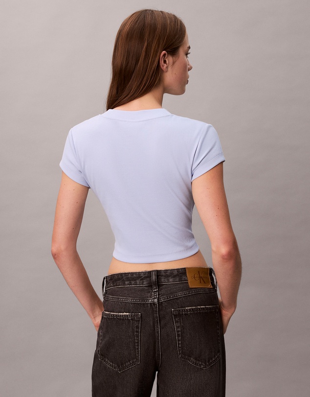 Calvin Klein Jeans - Monogram Logo Ribbed Baby Tee