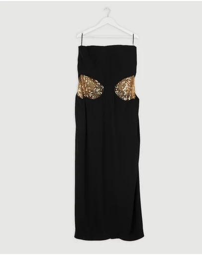 Revibe - Repaired Christopher Esber Borough Strapless Gown - AU 14