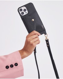 LOUVE COLLECTION - Leather Phone Case Wallet & Strap + Daisy Pearl Wristlet