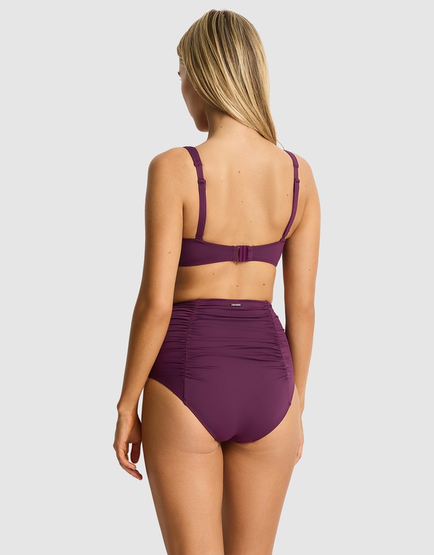 Sea Level - Essentials Edit Cross Front Multifit Bra Top Claret