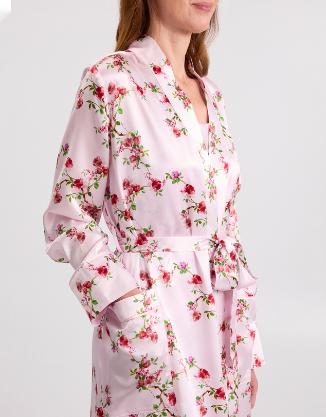 David Lawrence - Posey Short Silk Sleep Robe