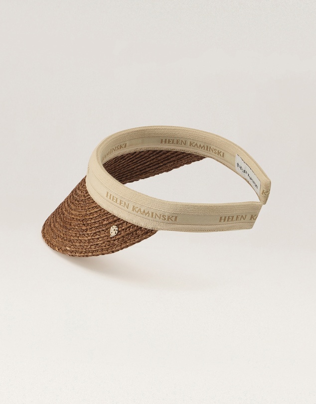 Helen Kaminski - Bianca 8 Raffia Logo Visor