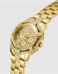 GUESS - Guess Regal  Men's Gold Tone Multi-function Watch