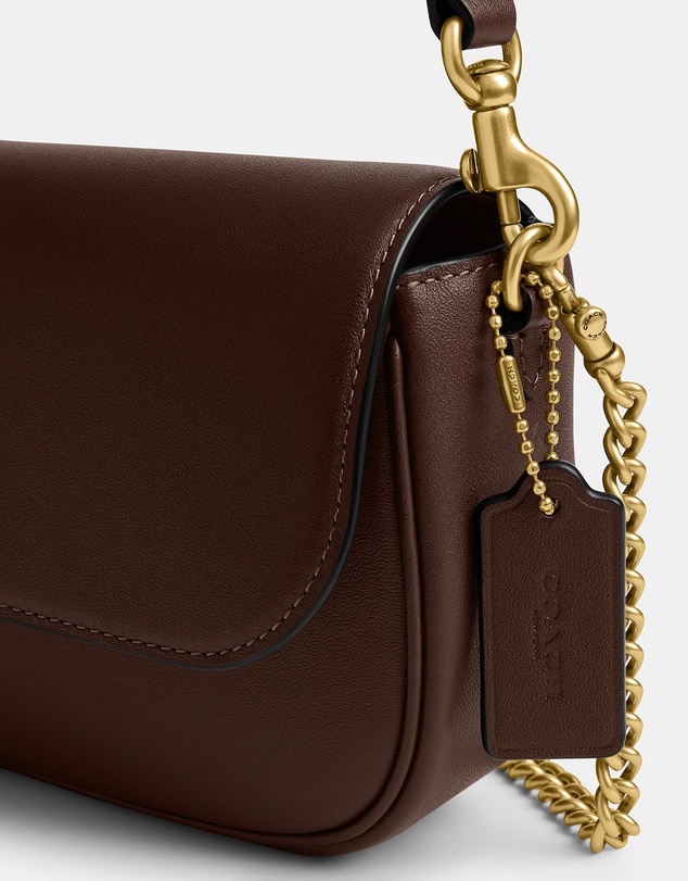 Coach - Refined Calf Leather Brook Flap Chain Bag