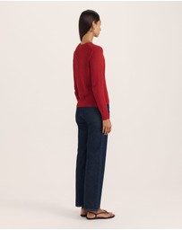 SABA - Prue Cotton Crochet Long Sleeve Knit
