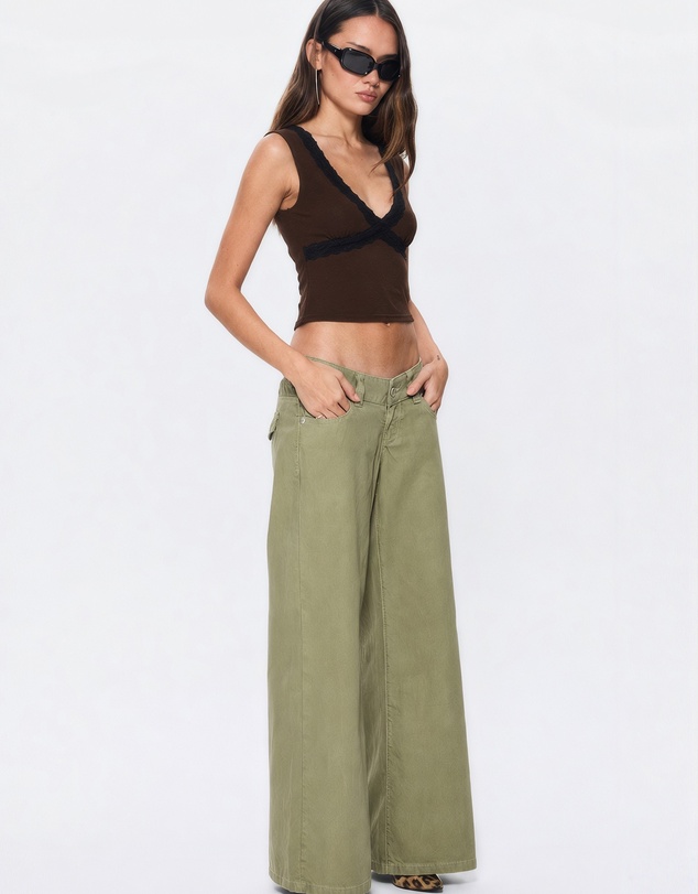 Abrand - 00 SUPER LOW WIDE DRILL KHAKI