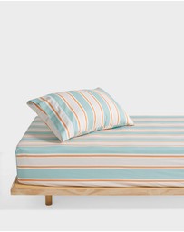 Linen House Kids - Sailor Stripe Fitted Sheet + Pillowcase Set