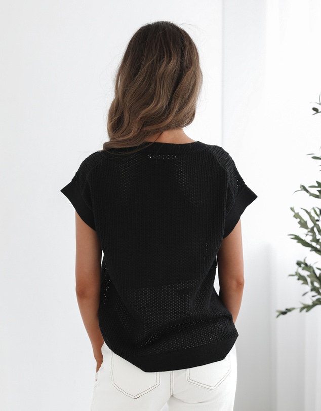 Esther & Co - Raya Top - Black
