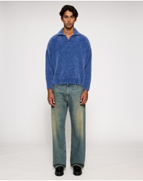Bonsai - Chenille Oversize Fit Knit Polo