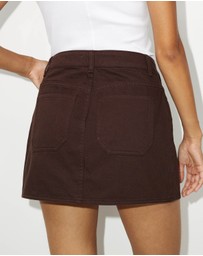 Dazie - Summer Muse Denim Wrap Mini Skirt