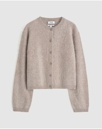 COS - Brushed-Cashmere Crew-Neck Cardigan