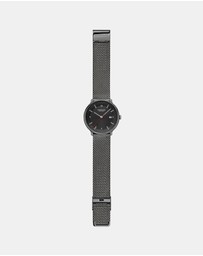 Mondaine - Mondaine Doppio Black Stainless Steel 41mm Watch