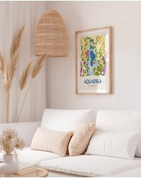 Olive et Oriel - Aquarius - Illustrated Star Sign Art Print