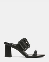 Vionic - Brookell Heeled Sandal - Black Leather