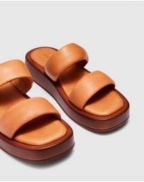 Just Because - Sarita Leather Flatform Sandals