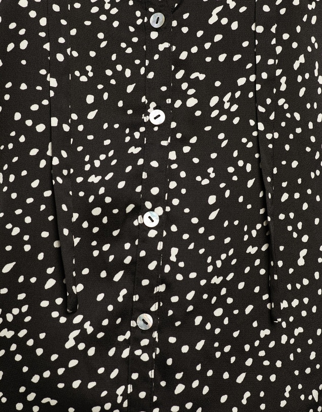 Atmos&Here - Ruffle Neck Button Through Top