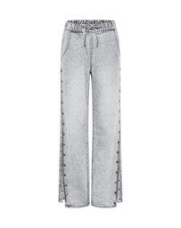 ONE TEASPOON - Slate Acid Roadhouse Wide Leg Drawstring Jeans