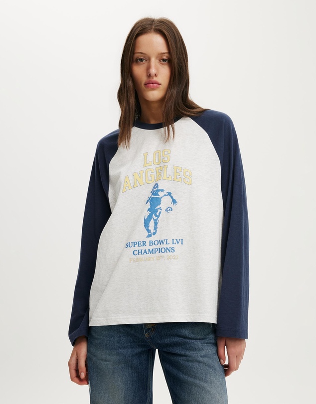Cotton On - The Lcn Raglan Ls Graphic Tee