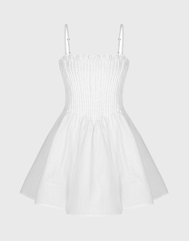 JUSTIN TONG - Ivory Linen Top