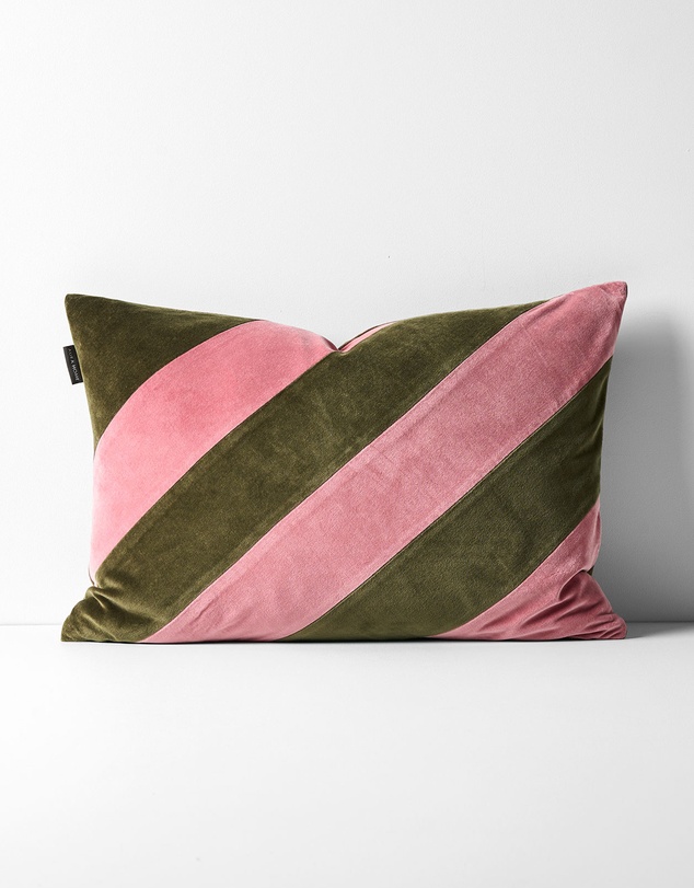Aura Home - Velvet Stripe Cushion