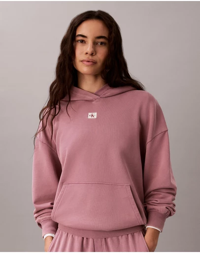 Calvin Klein Jeans - Woven Monologo Terry Pullover Hoodie