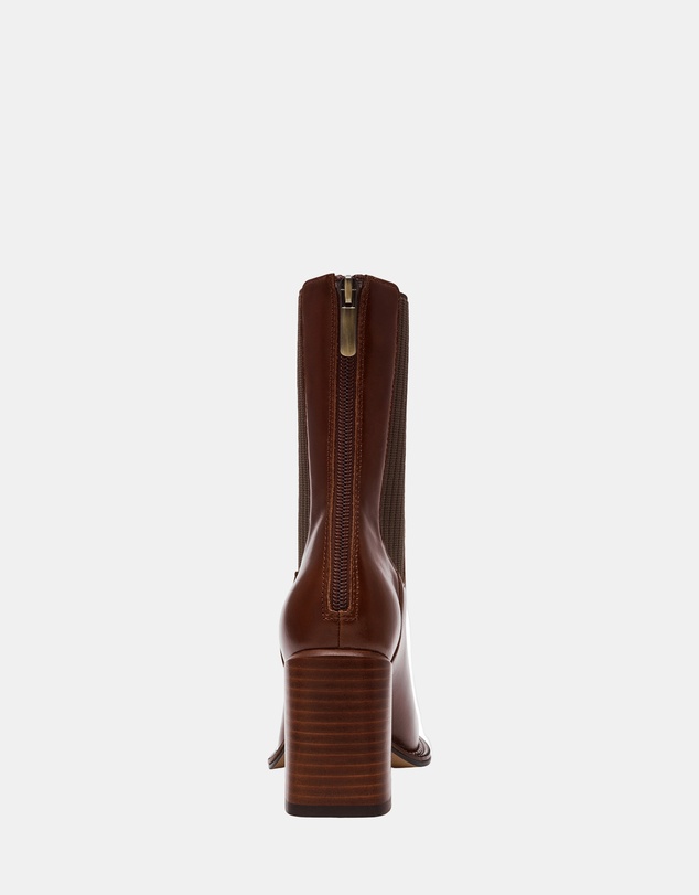 Steve Madden - Downtown Brown Leather Booties