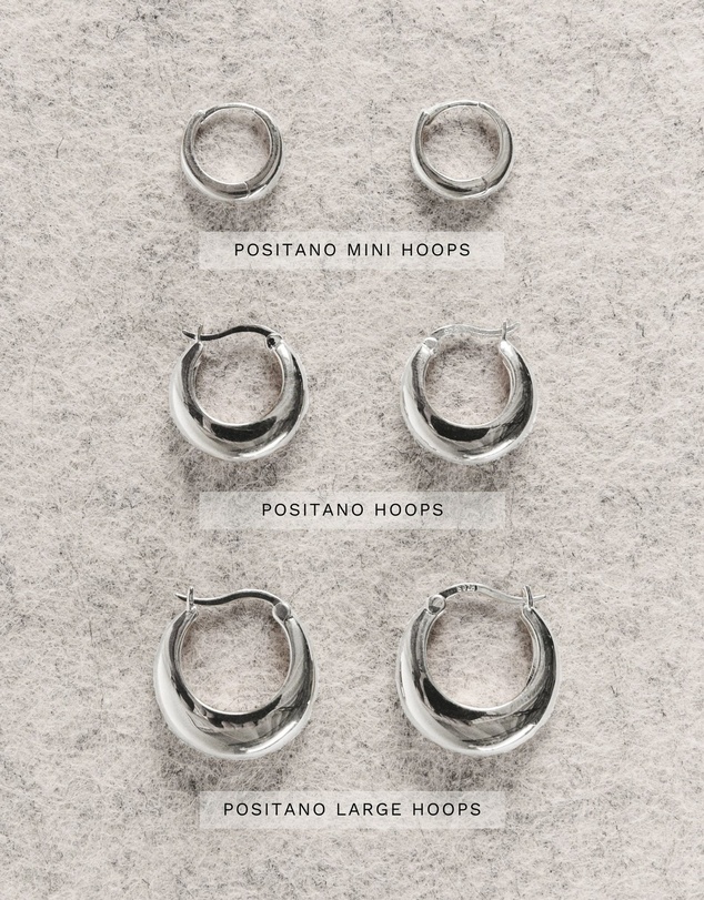 SAINT VALENTINE - Positano Large Hoops - Silver