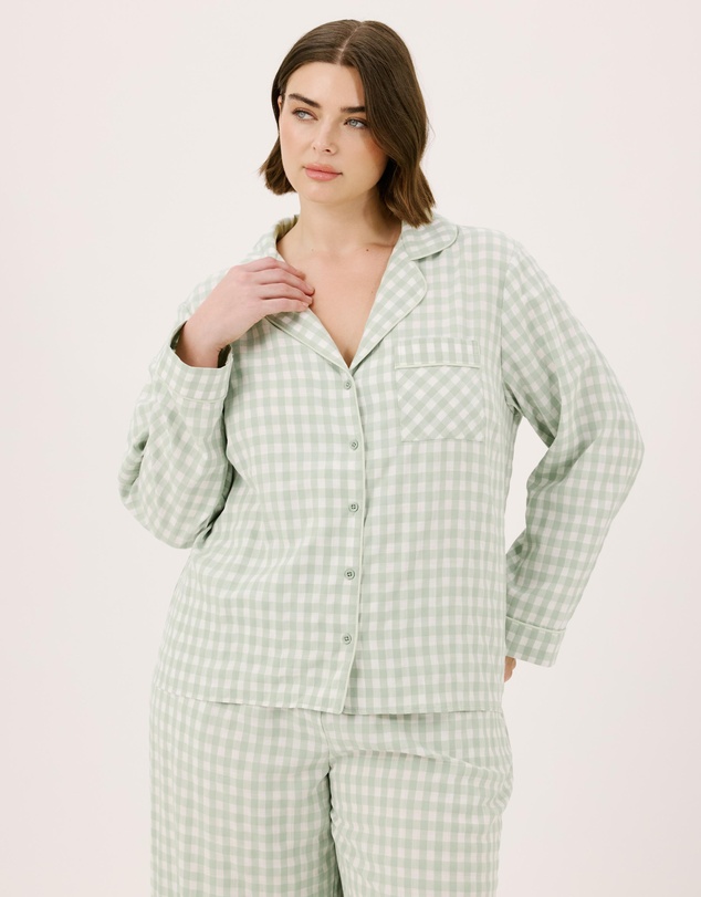 Atmos&Here Curvy - Ava Gingham Long PJ Set